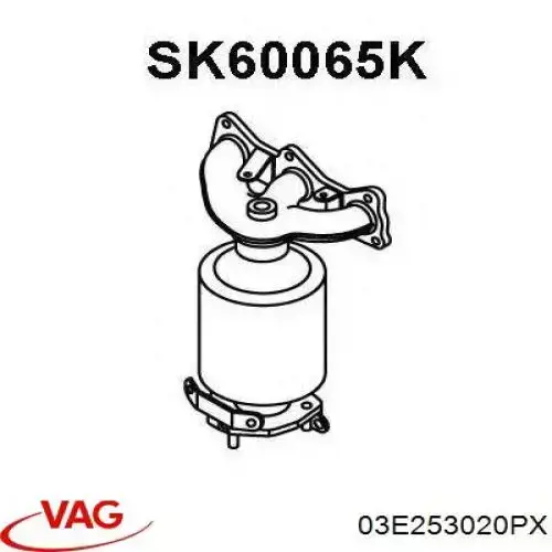 Konwerter-katalizator 03E253020PX VAG