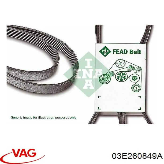 Pas napędowy mechanizmów VAG 03E260849A cena, od 19,04 USD