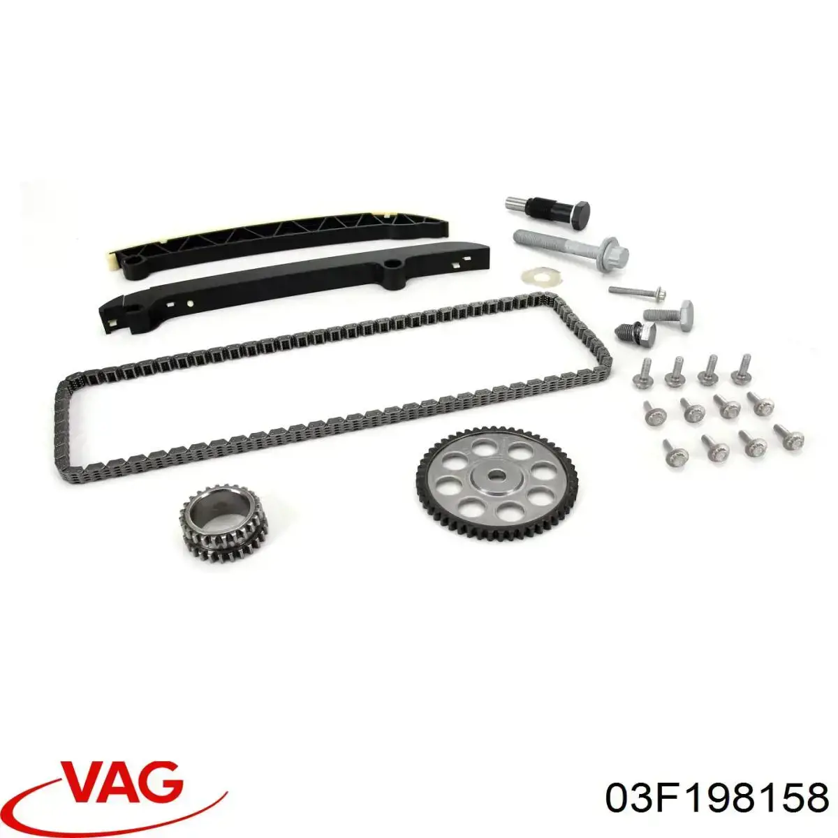 Łańcuch rozrządu, zestaw VAG 03F198158 cena, od 143,09 USD