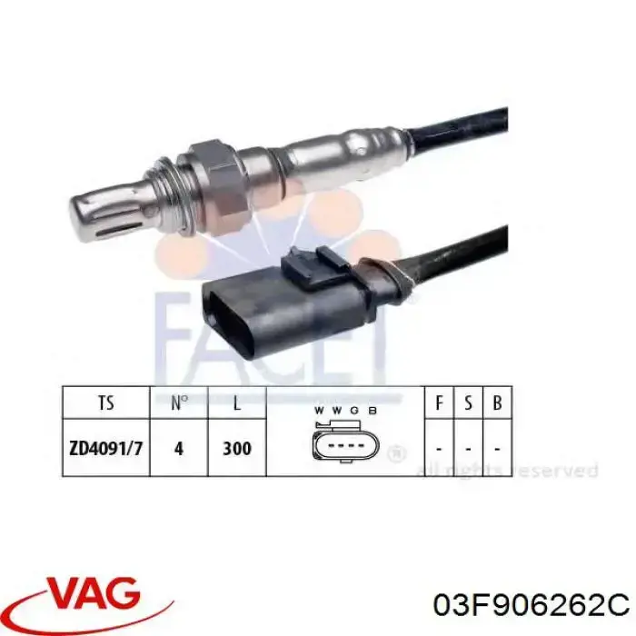 03F906262C VAG Sonda lambda czujnik tlenu po katalizatorze
