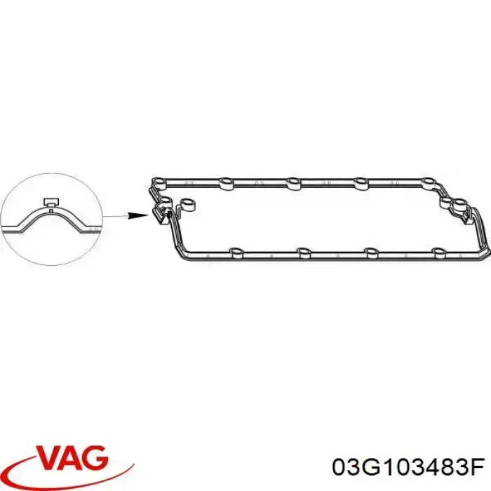 Do koszyka 03G103483F VAG Uszczelka pokrywy zaworowej silnika