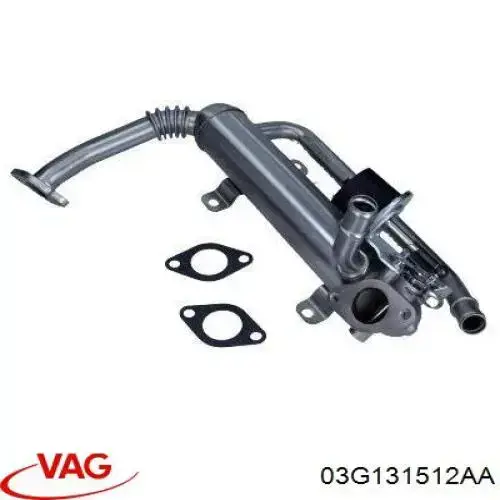 Chłodnica układu recyrkulacji spalin EGR VAG 03G131512AA cena, od 146,42 USD
