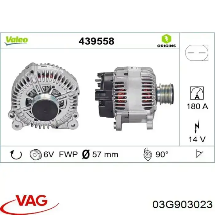 03G903023 VAG Alternator