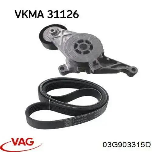 Do koszyka 03G903315D VAG Napinacz paska napędowego
