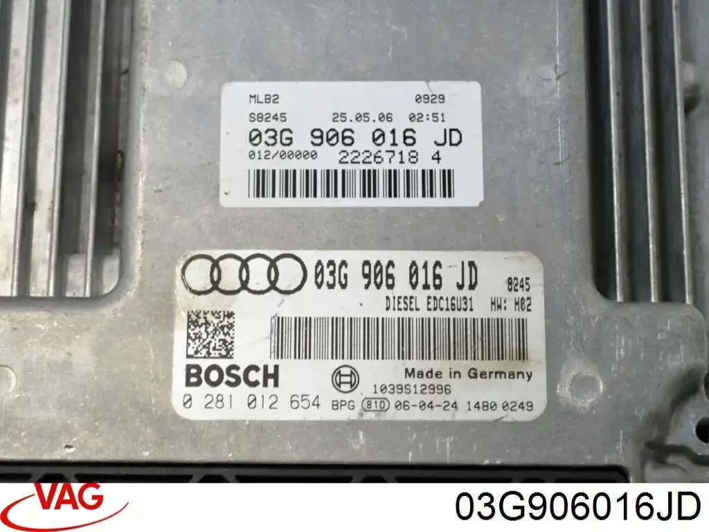 Do koszyka Sterownik silnika Audi A4 B7 8EC