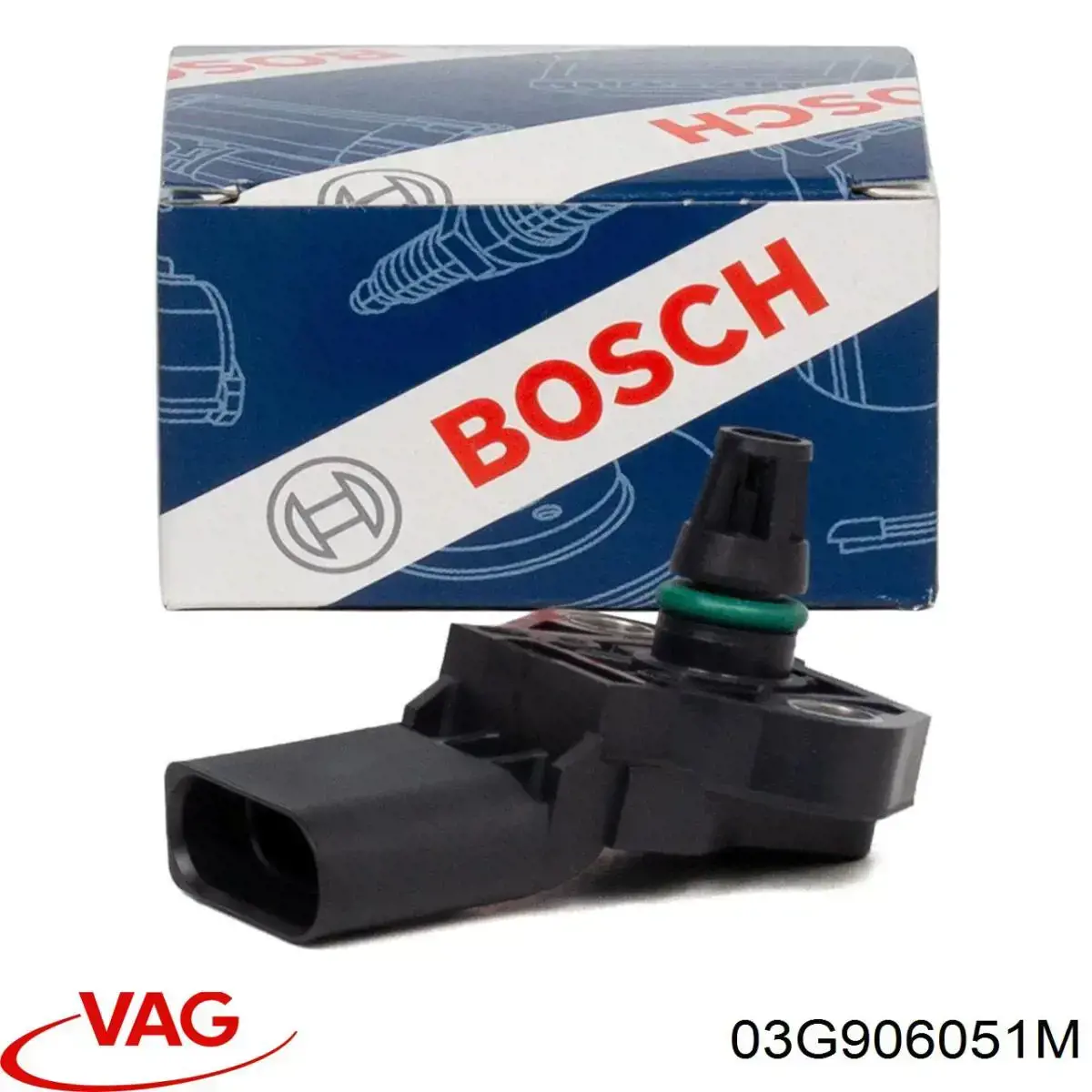 Do koszyka 03G906051M VAG Czujnik ciśnienia w kolektorze ssącym, MAP