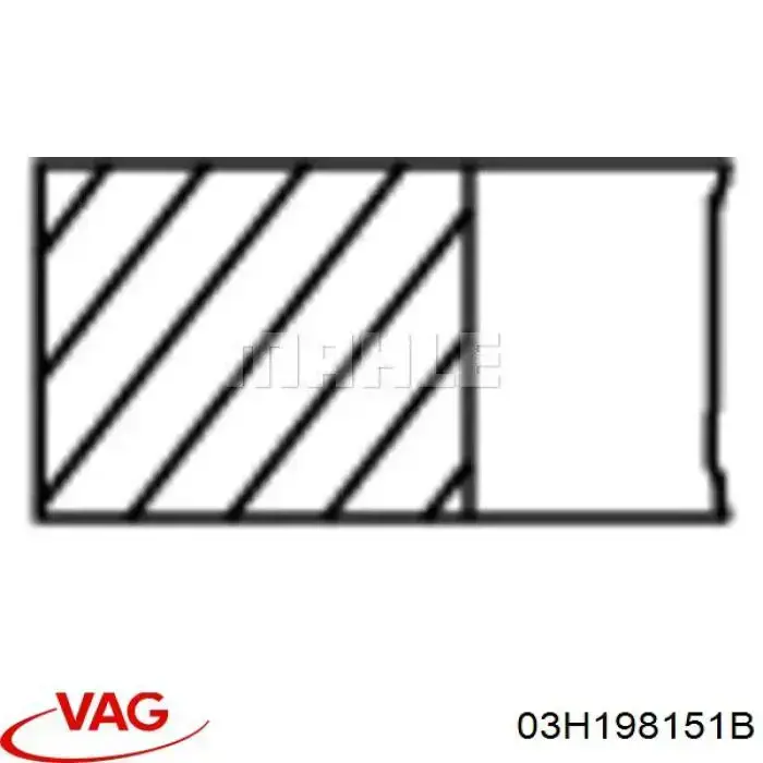 Pierścienie tłokowe na 1 cylinder, STD. VAG 03H198151 cena, od 33,48 USD