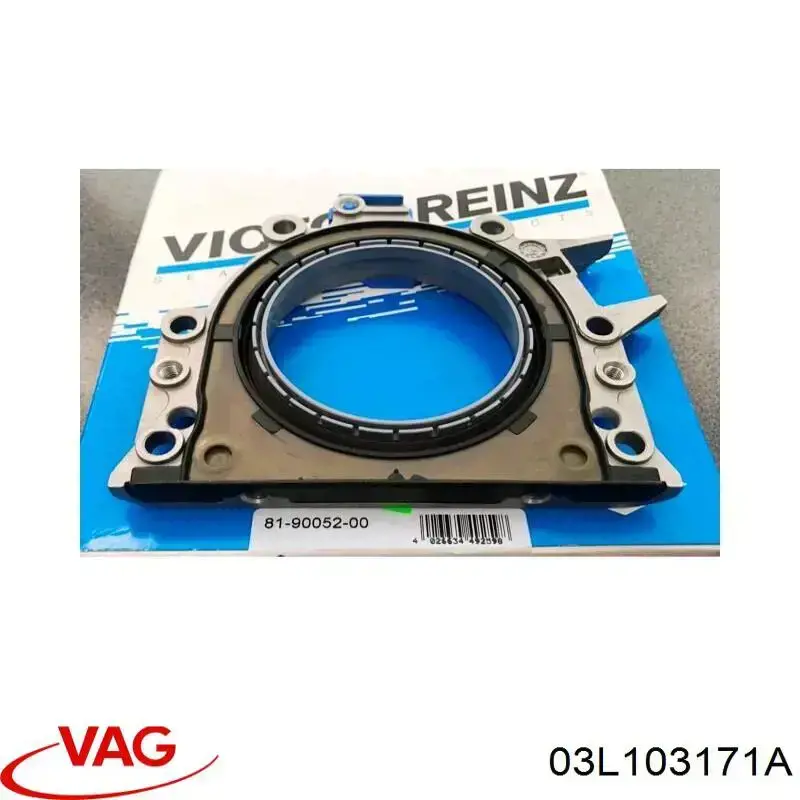 Do koszyka 03L103171A VAG Uszczelniacz wału korbowego silnika tylny