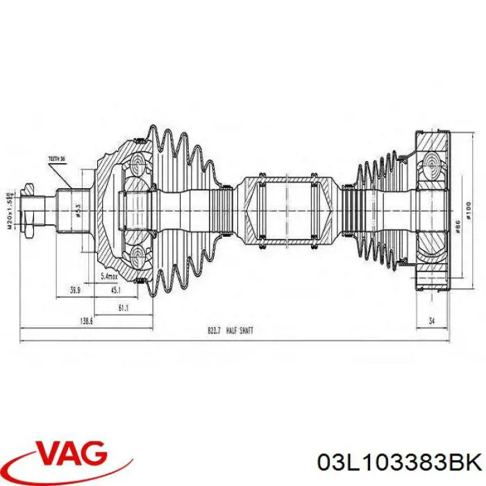 Uszczelka głowicy cylindrów 03L103383BG VAG