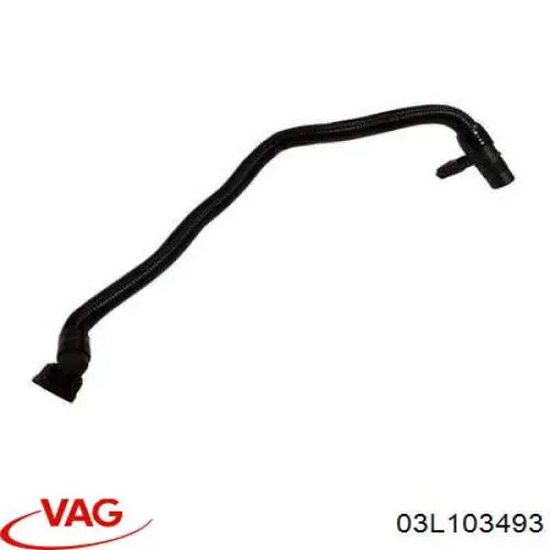 03L103493 VAG Króciec wentylacji kadłuba (separatora oleju)