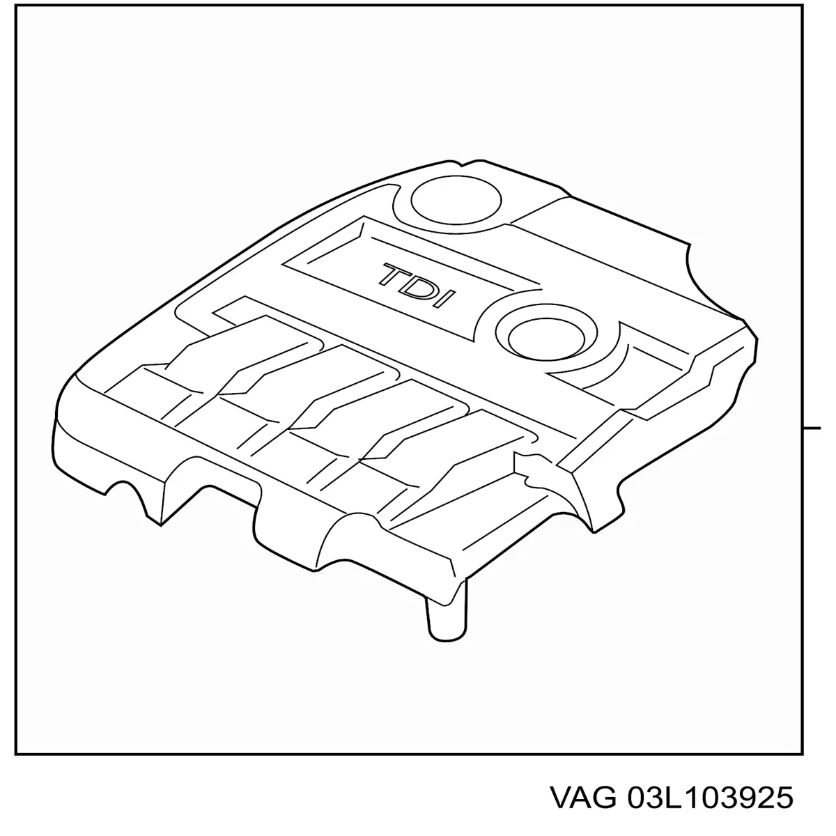  Pokrywa silnika dekoracyjna Volkswagen Jetta 5
