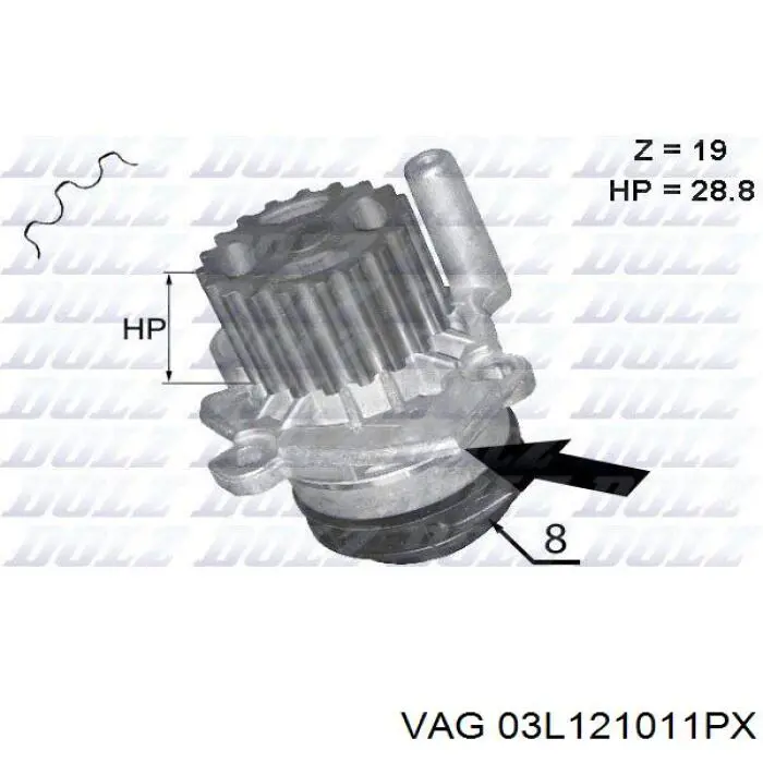 Pompa chłodząca wodna VAG 03L121011PX cena, od  