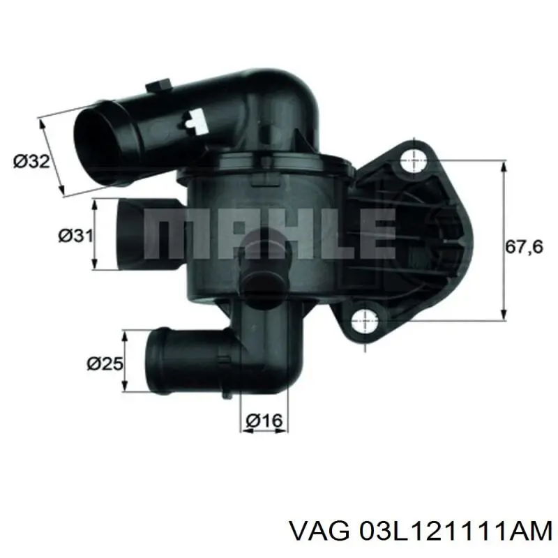 Do koszyka 03L121111AM VAG Termostat
