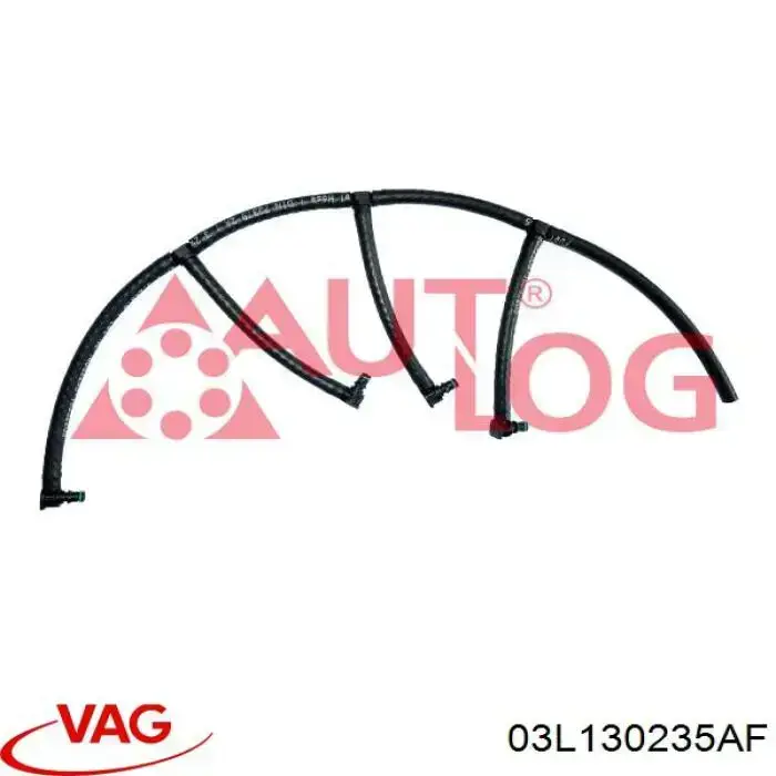 Do koszyka 03L130235AF VAG Rurka paliwa, zwrotna od wtryskiwaczy