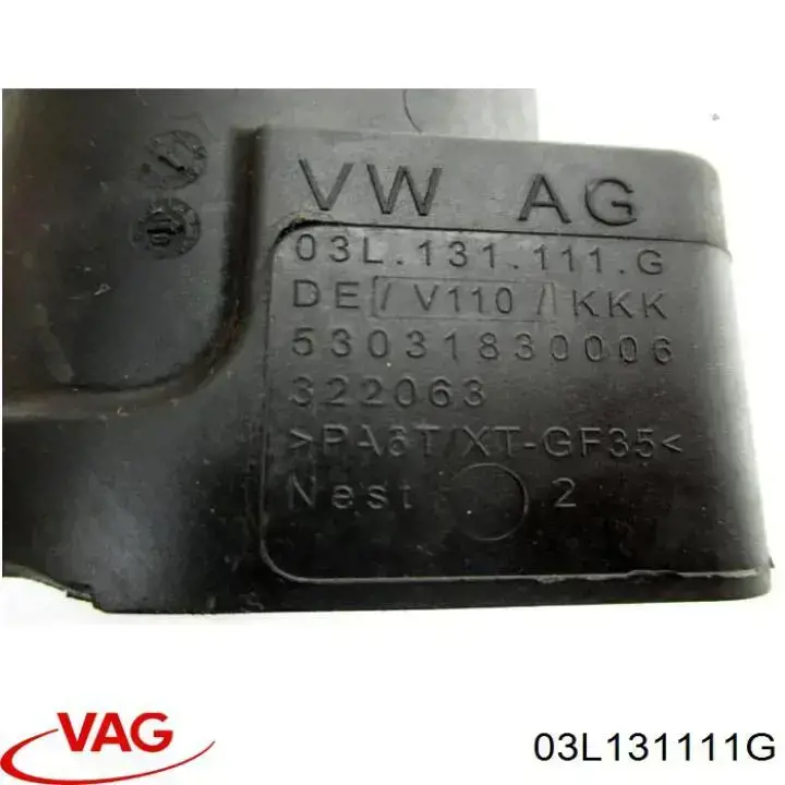 03L131111G VAG Króciec powietrza, wylot z turbiny (doładowanie)