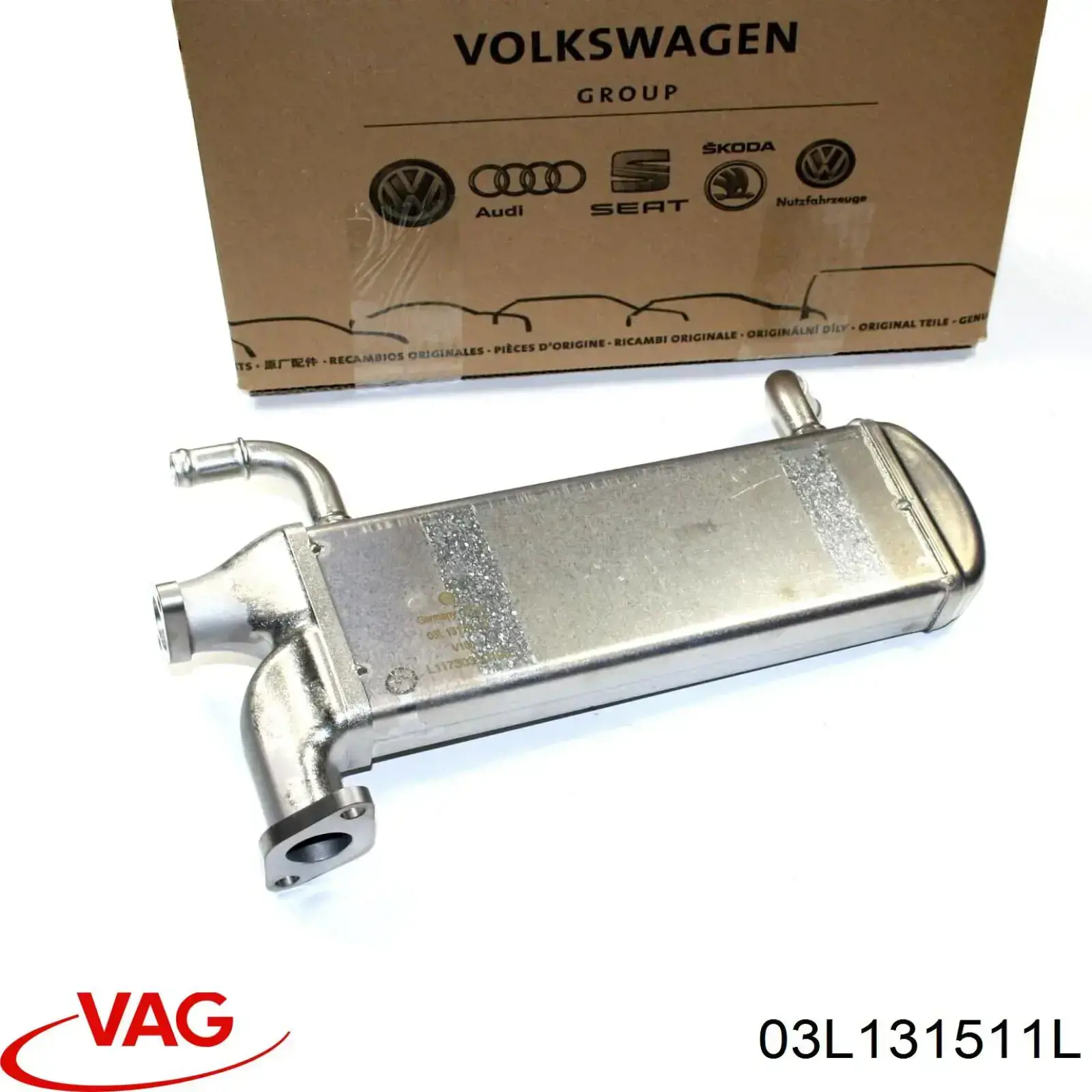 Chłodnica układu recyrkulacji spalin EGR VAG 03L131511L cena, od 193,83 USD