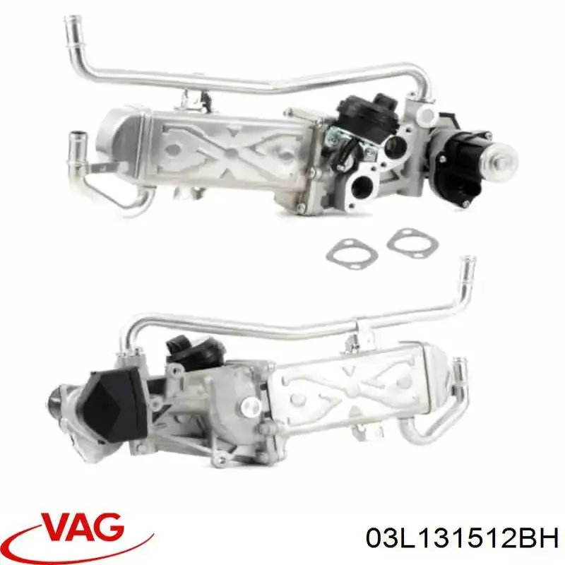 Chłodnica układu recyrkulacji spalin EGR VAG 03L131512BH cena, od 126,23 USD