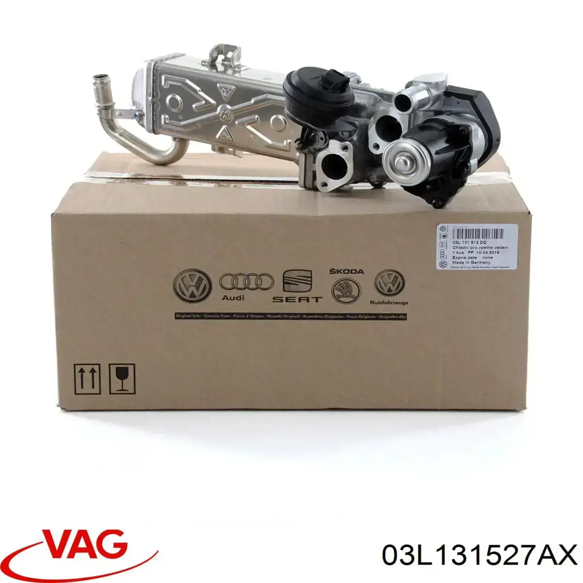 Chłodnica układu recyrkulacji spalin EGR VAG 03L131527AX cena, od 120,88 USD