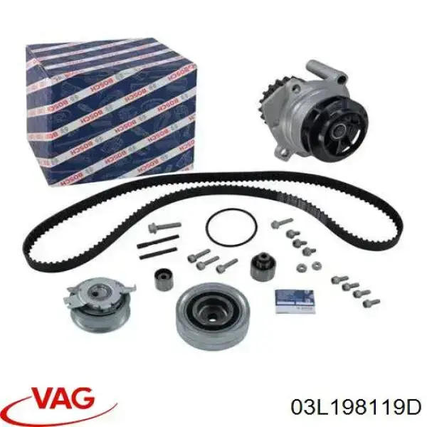Pasek rozrządu, zestaw 03L198119D VAG