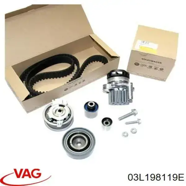 Pasek rozrządu, zestaw VAG 03L198119E