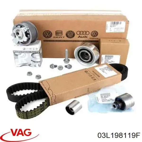 03L198119F VAG Pasek rozrządu, zestaw