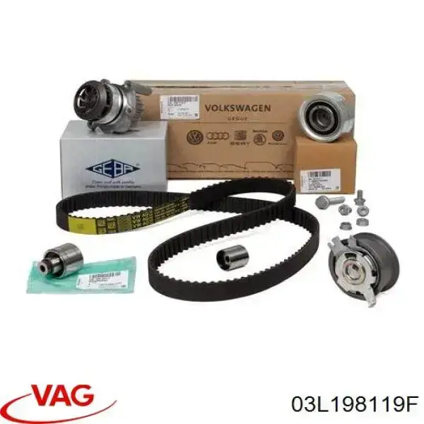 Pasek rozrządu, zestaw VAG 03L198119F cena, od 208,78 USD