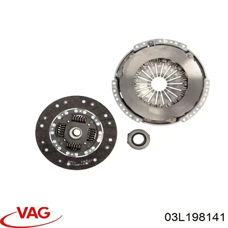 Zestaw sprzęgła (3 części) VAG 03L198141 cena, od 179,66 USD