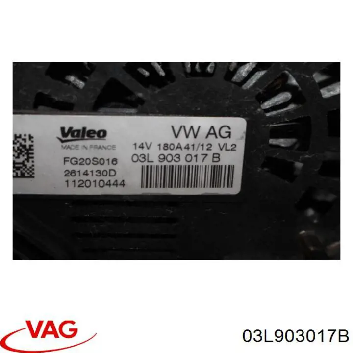 Alternator VAG 03L903017B cena, od 146,42 USD