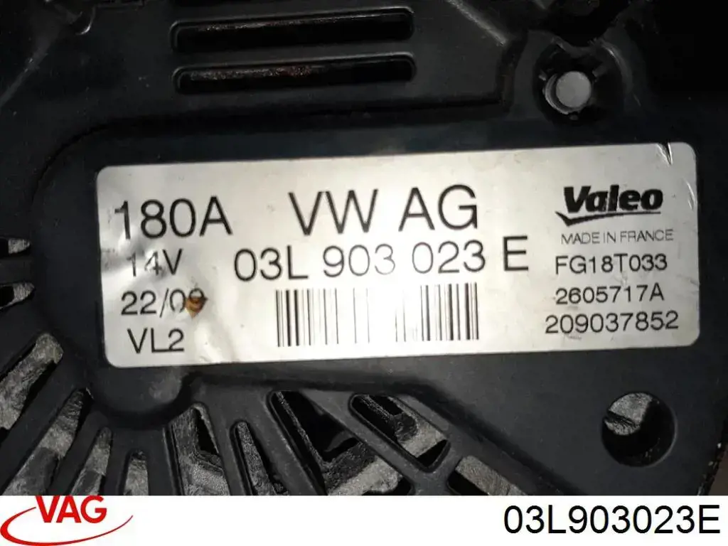 Do koszyka 03L903023E VAG Alternator