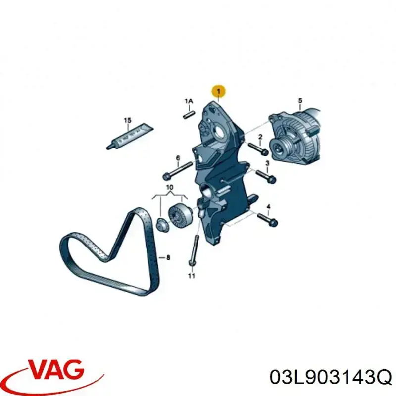  Wspornik alternatora Audi A3 