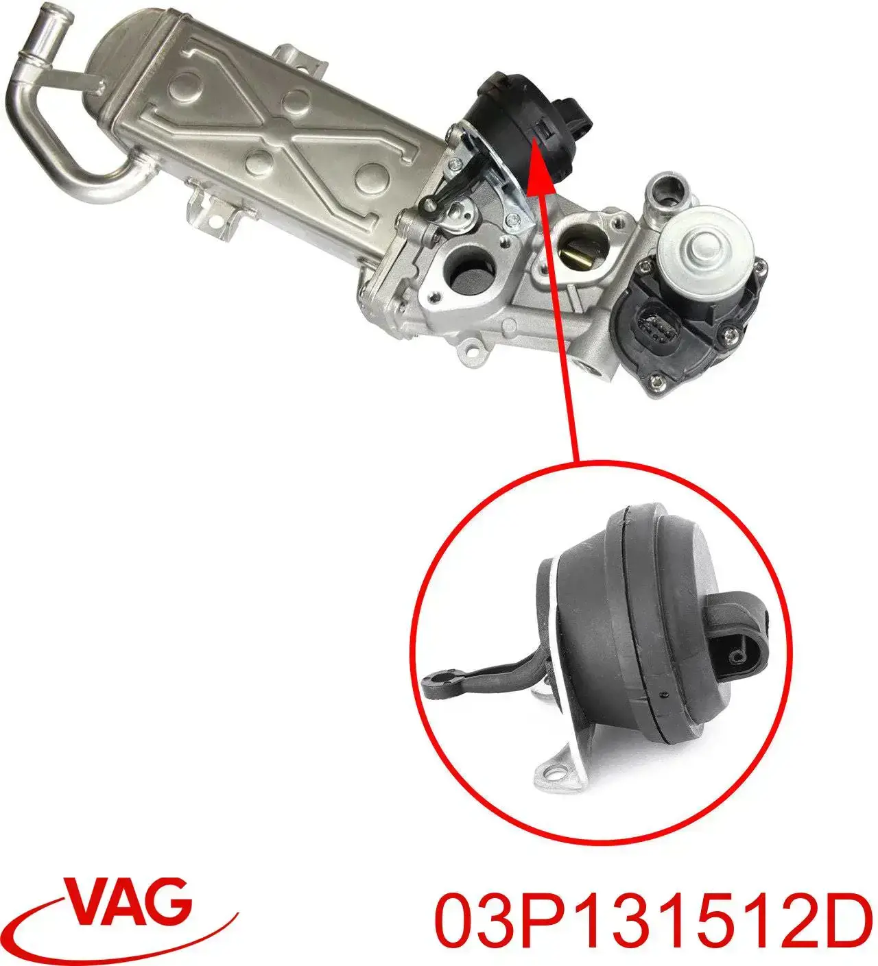 Chłodnica układu recyrkulacji spalin EGR VAG 03P131512D cena, od 91,97 USD