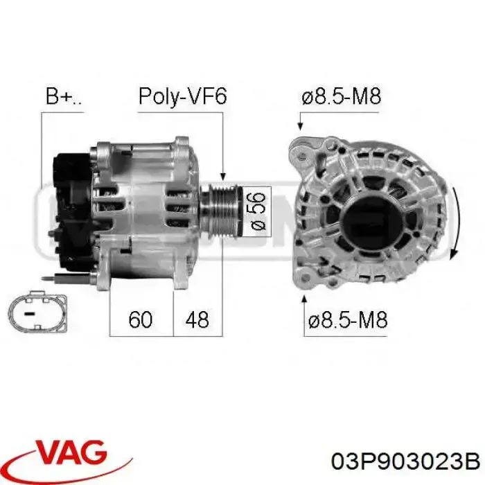 03P903023B VAG Alternator