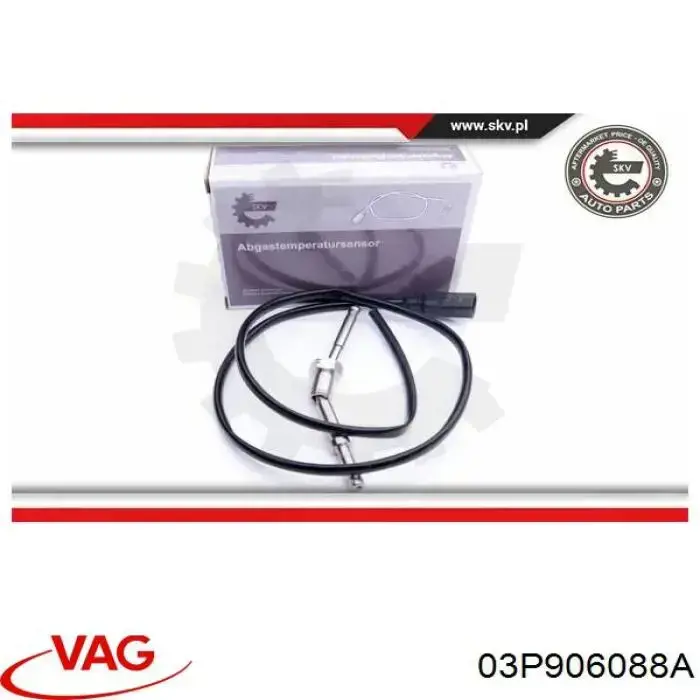 Czujnik temperatury spalin, przed turbiną VAG 03P906088A cena, od 59,31 USD