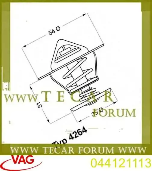 Termostat VAG 044121113 cena, od 11,01 USD