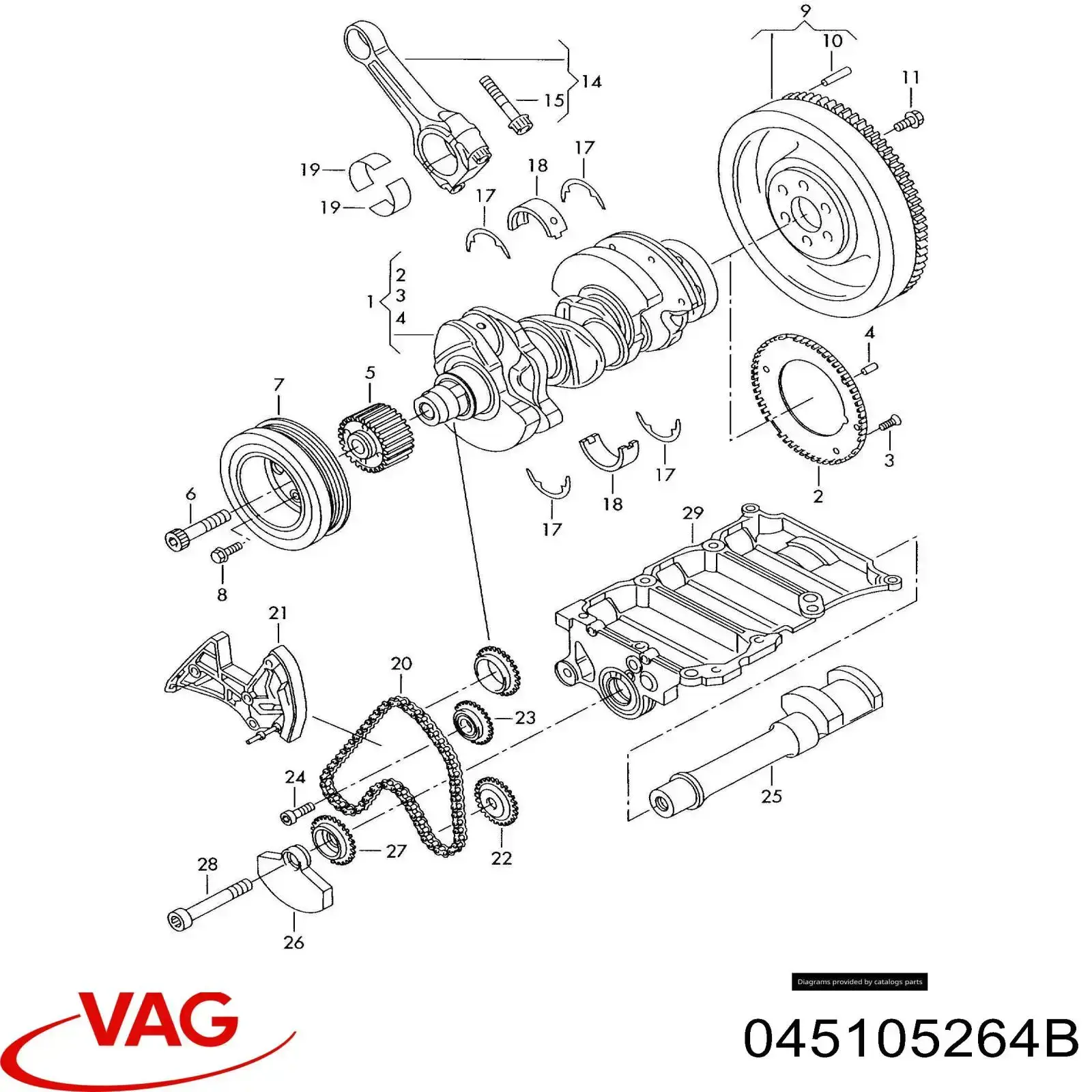 045105264B VAG Zestaw sprzęgła (3 części)