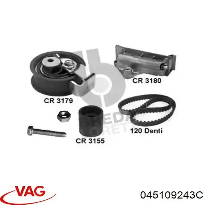 Do koszyka 045109243C VAG Rolka napinacza paska rozrządu