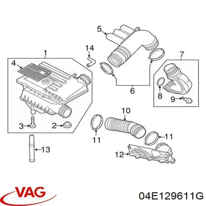 Obudowa filtra powietrza Audi A3 