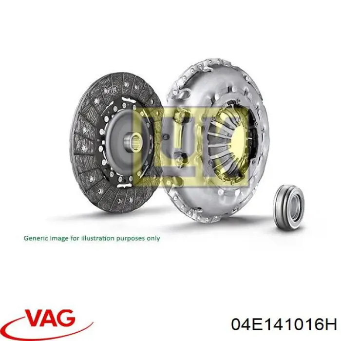 Zestaw sprzęgła (3 części) VAG 04E141016H cena, od 136,44 USD