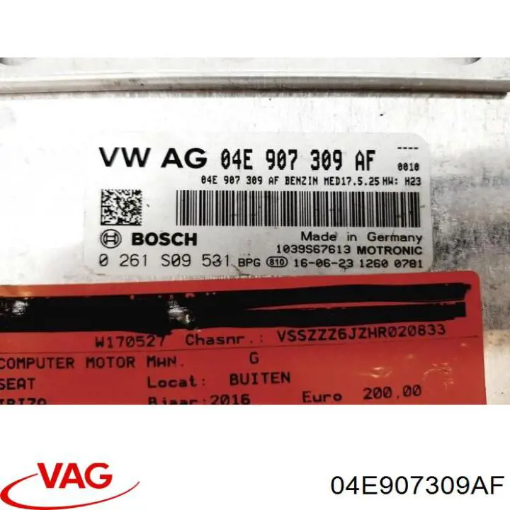  Sterownik silnika Seat Ibiza 4