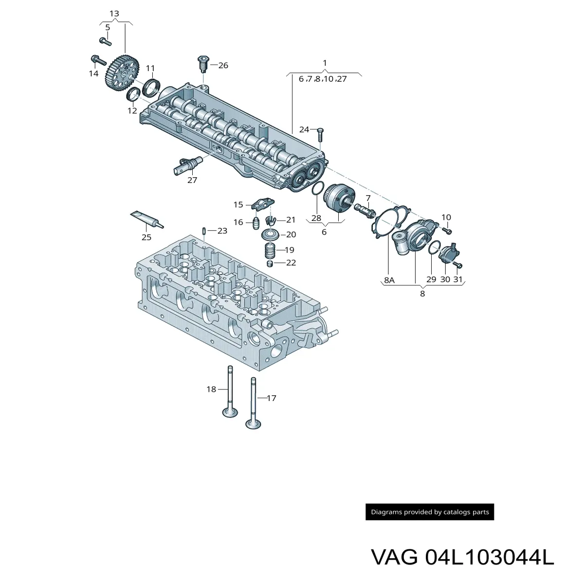 04L103044L VAG Obudowa wałka rozrządu
