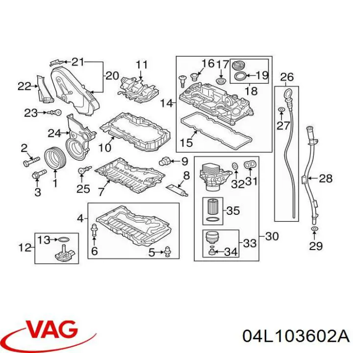 04L103602A VAG Miska olejowa silnika
