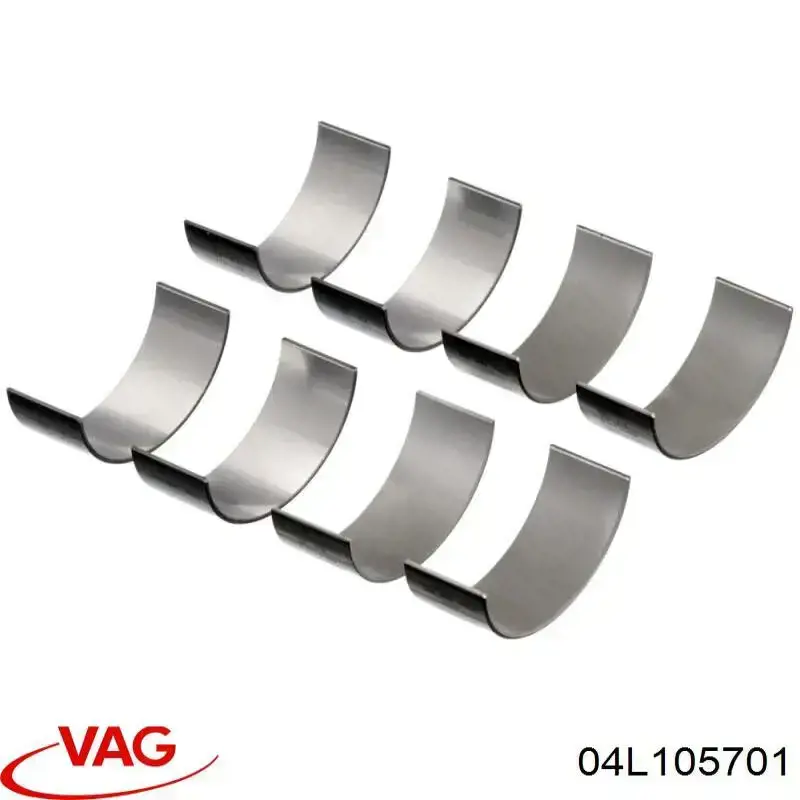 Panewki korbowodowe wału korbowego, zestaw, standardowe (STD) VAG 04L105701