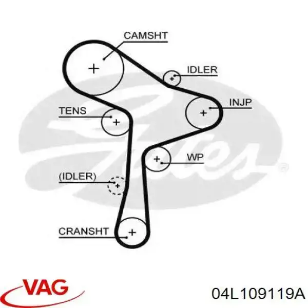Do koszyka 04L109119A VAG Pasek rozrządu