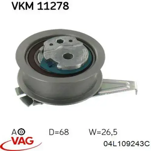 Do koszyka 04L109243C VAG Napinacz paska rozrządu