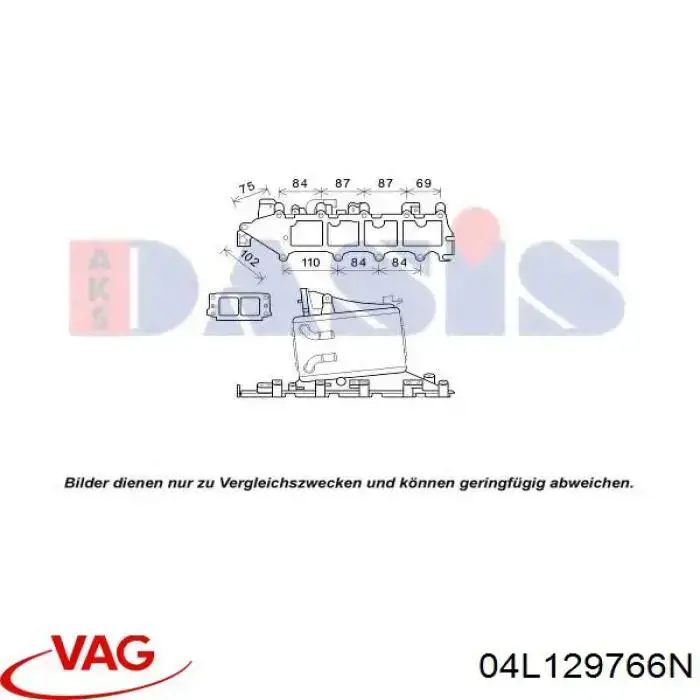 Kolektor ssący VAG 04L129766B