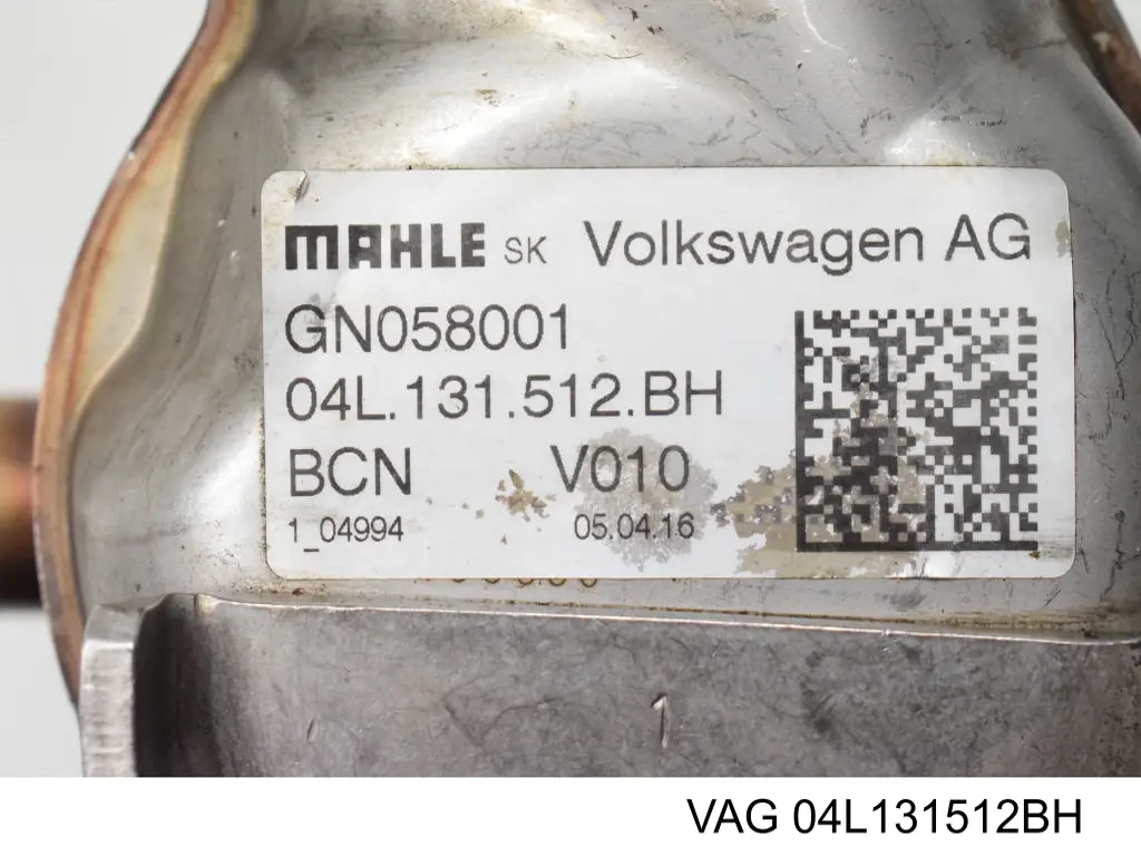 Do koszyka 04L131512BH VAG Chłodnica układu recyrkulacji spalin EGR