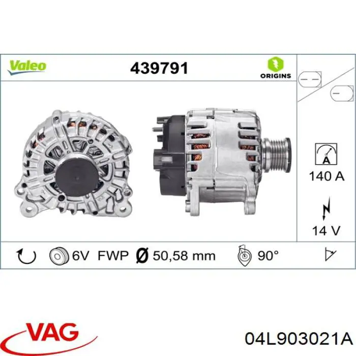 04L903021A VAG Alternator