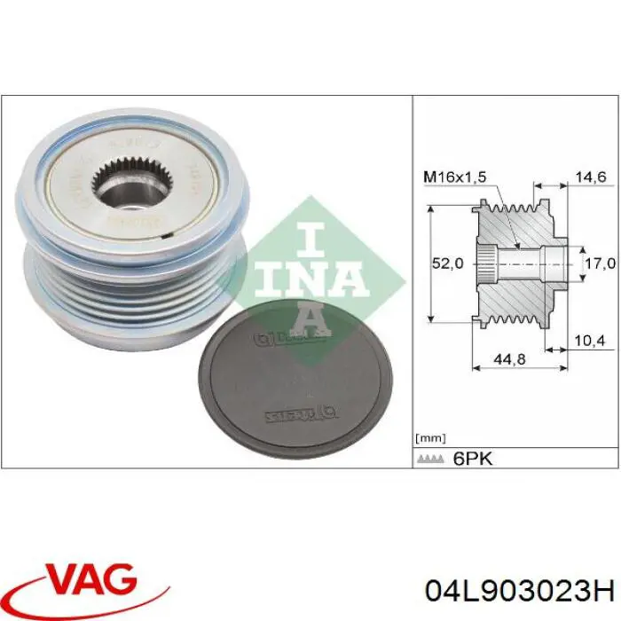 Alternator 04L903023HX VAG