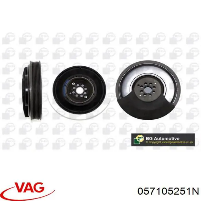 Koło pasowe wału korbowego VAG 057105251N cena, od 66,40 USD