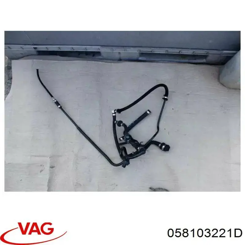 058103221D VAG Króciec wentylacji kadłuba (separatora oleju)